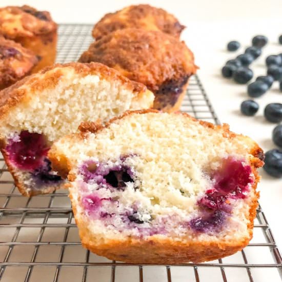 Lemon Blueberry Muffins with Crumb