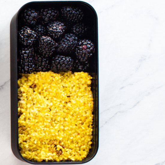 Vegan Saffron Oatmeal