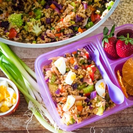 Lunchbox fried rice salad