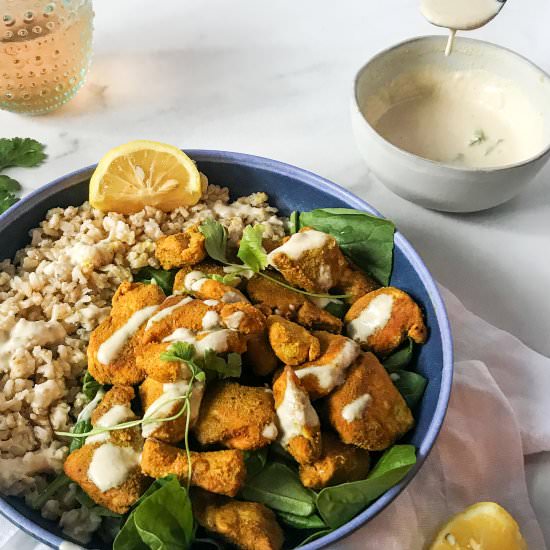 Turmeric Chicken & Tahini Dressing