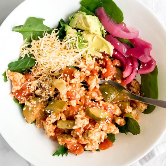 Deconstructed Burger Bowl
