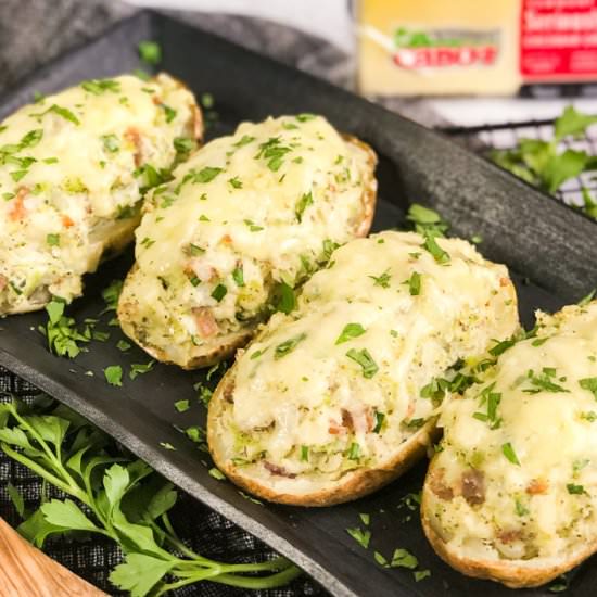 Air Fryer Twice-Baked Loaded Potato