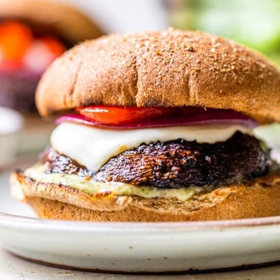 Portobello Burger with Mozzarella