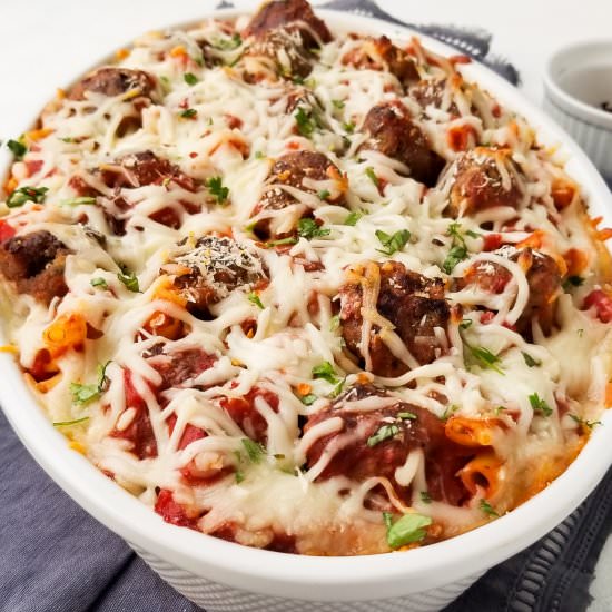 meatball pasta bake