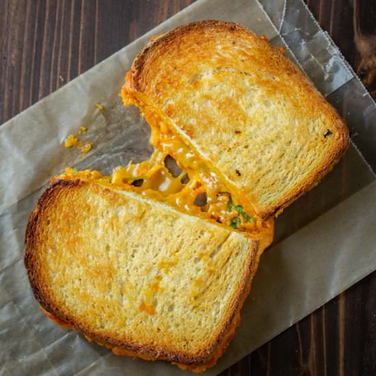 Cheddar Pumpkin Grilled Cheese
