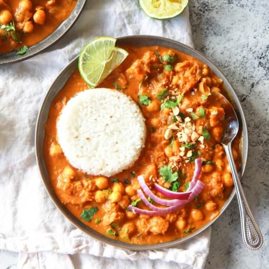 Butternut Squash Chickpea Panang