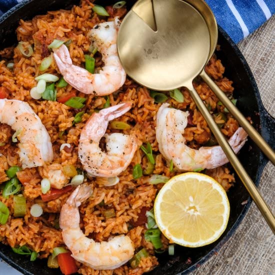 Shrimp, Chorizo & Chicken Jambalaya