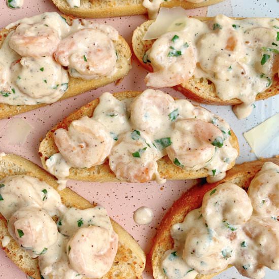 Creamy Shrimp Crostini