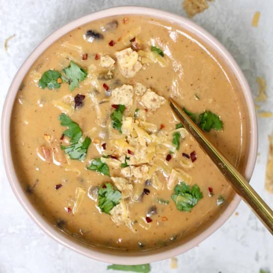 Creamy Vegan Tortilla Soup