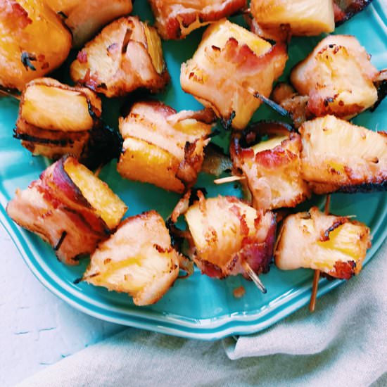 Bacon Wrapped Pineapple Bites