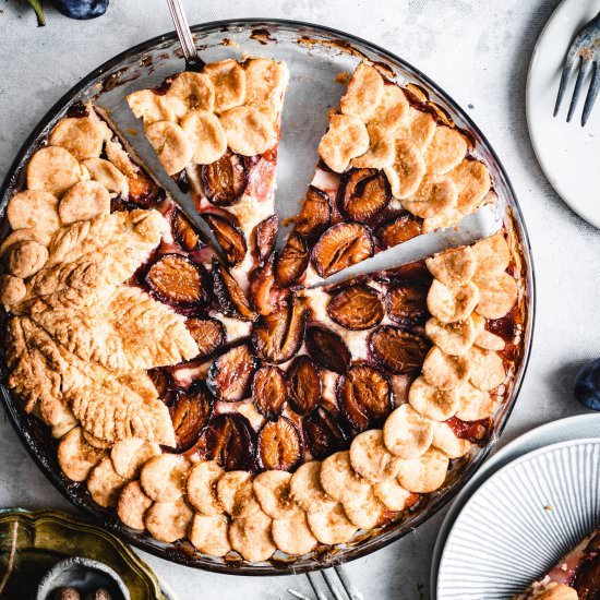 Rustic Plum Pie