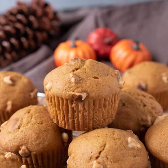 Pumpkin Walnut Muffins