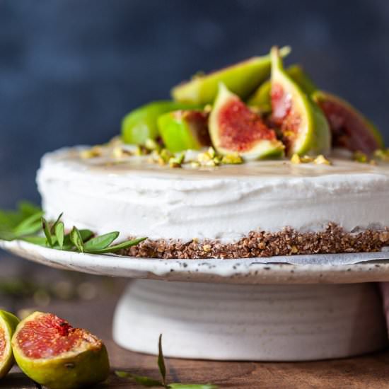 Salted Caramel Fig Vegan Cake