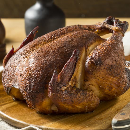 Juicy Smoked Whole Chicken