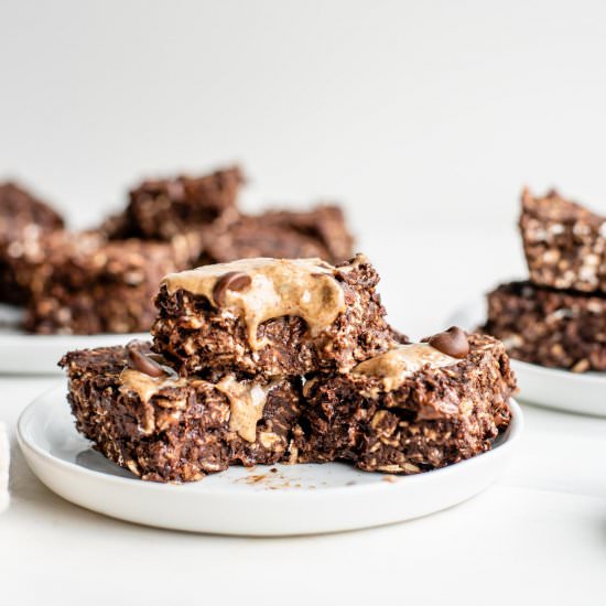 Chocolate Baked Oat Bars
