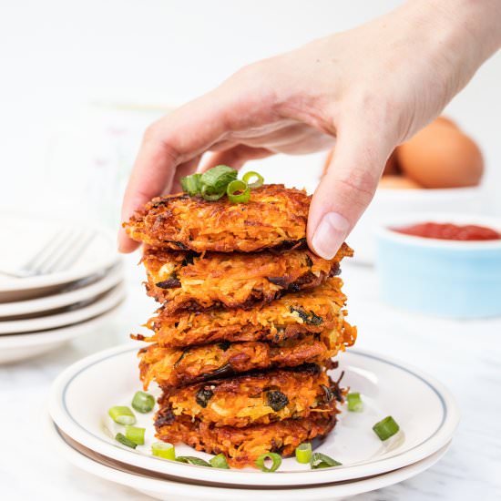 Crispy Sweet Potato Hash Browns