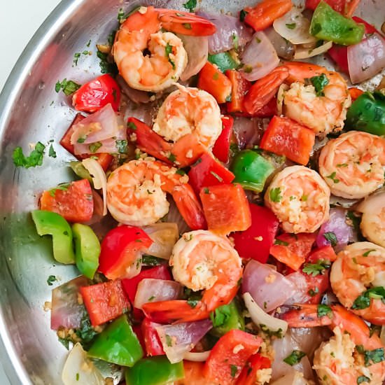 5-ingredient garlic shrimps/ prawns