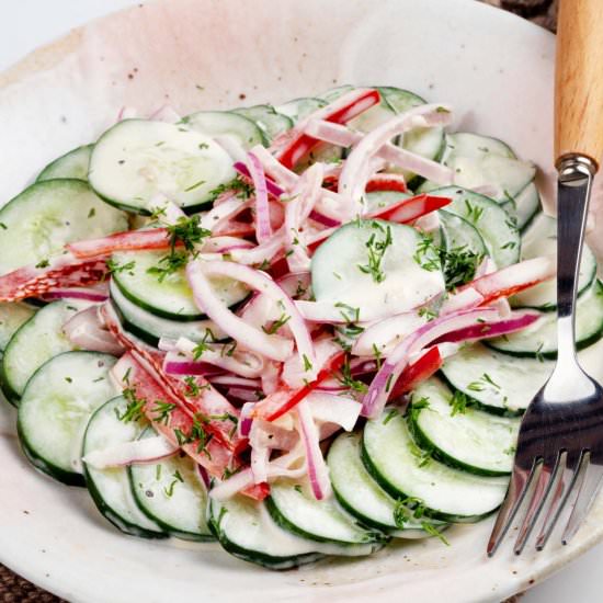 Simple, Healthy Cucumber Salad