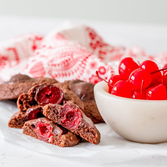 Chocolate Covered Cherry Cookies