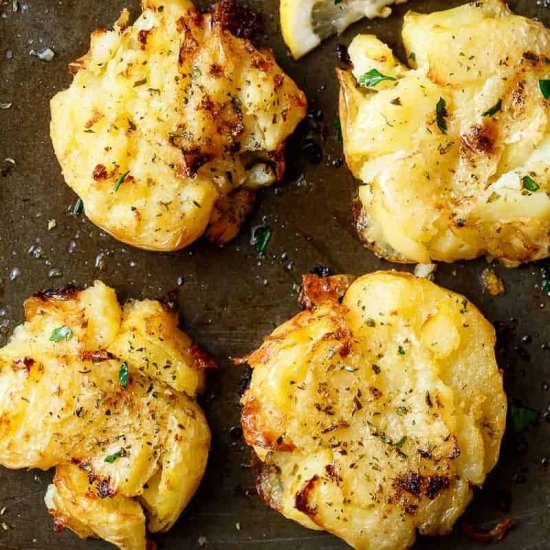 Fried Smashed Potatoes