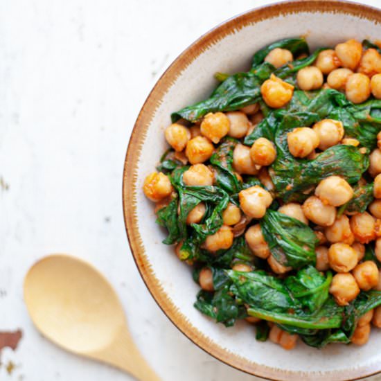 Chickpeas and Spinach