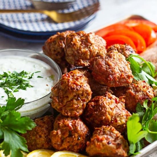 NBAKED TURKEY MEATBALLS MEDITERRANEAN