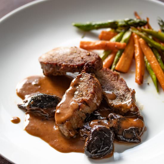 Sautéed Pork Tenderloin with Prunes