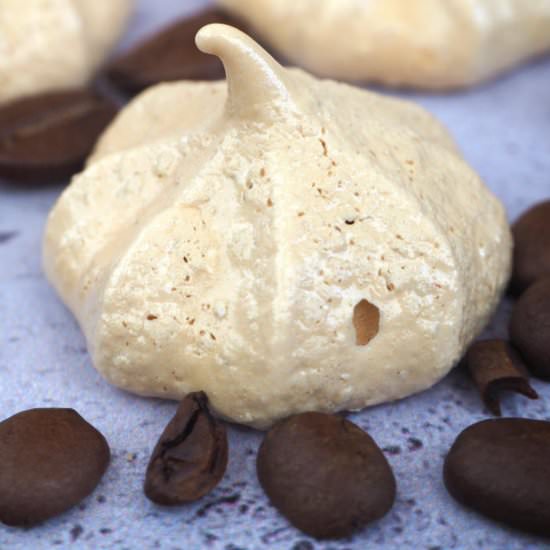 Coffee Aquafaba meringues