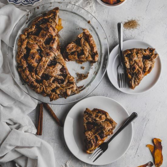 Cozy Spiced Peach Pie