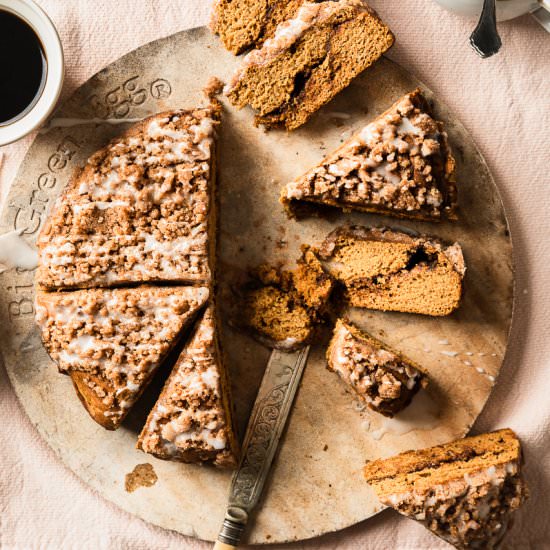 Pumpkin Streusel Coffee Cake