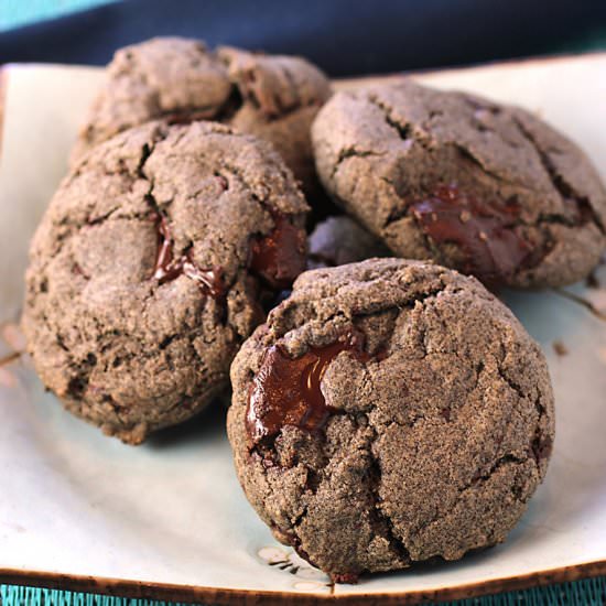 Buckwheat chocolate chunk cookies