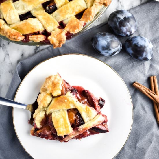 Cinnamon Plum Pie