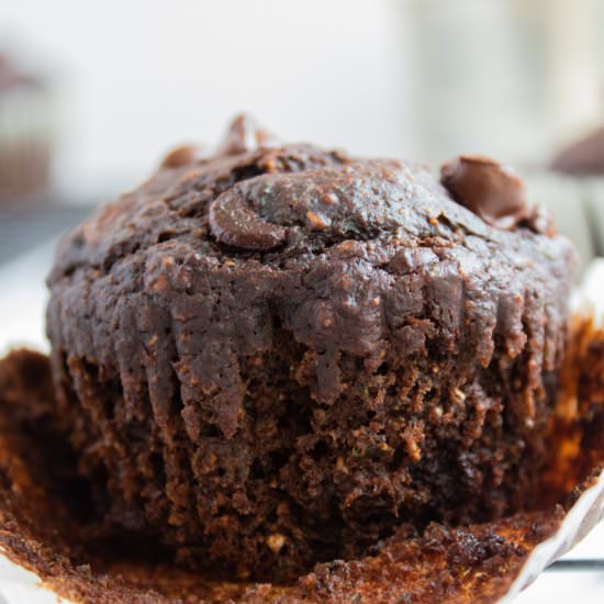 Skinny Double Chocolate Muffins