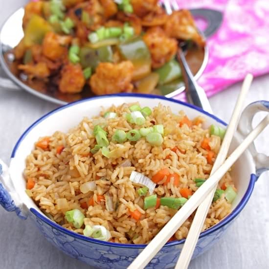 Indo Chinese Vegetable Fried Rice