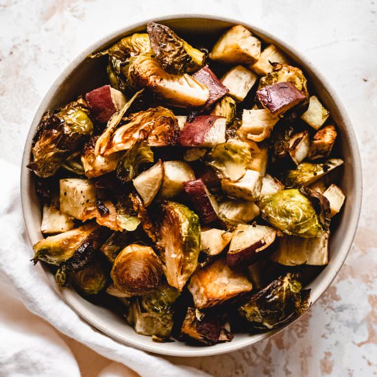 Roasted Potatoes & Brussels Sprouts