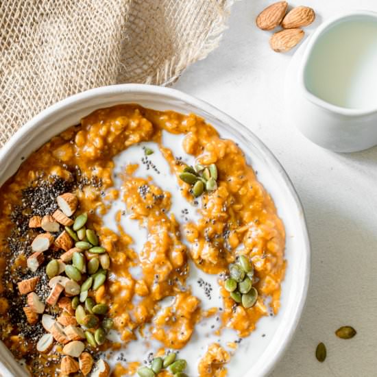 Dairy Free Pumpkin Pie Oatmeal