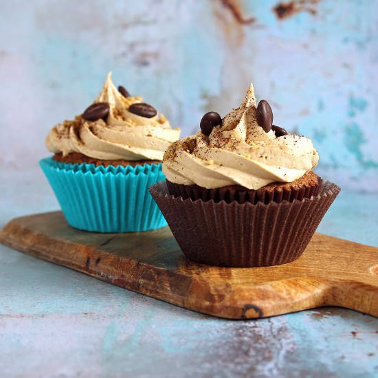 Coffee Walnut Cupcakes GF