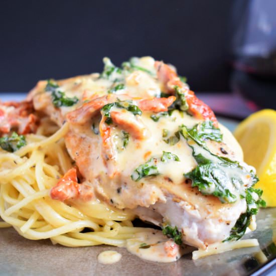 Skillet Creamy Tuscan Chicken