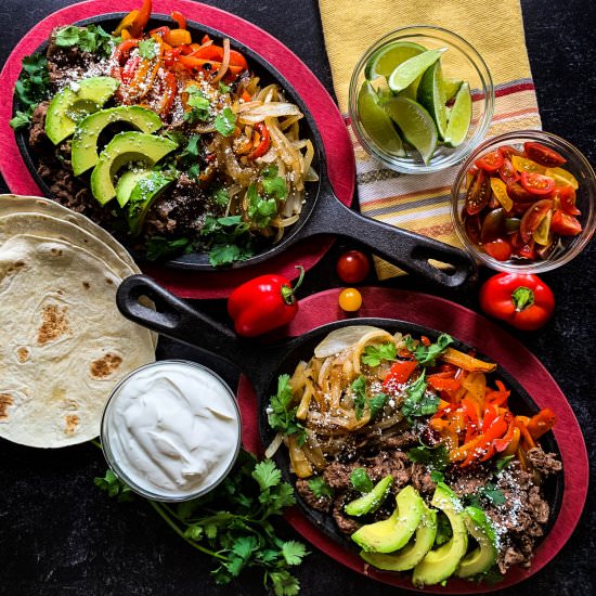 Tender Shaved Beef Fajitas