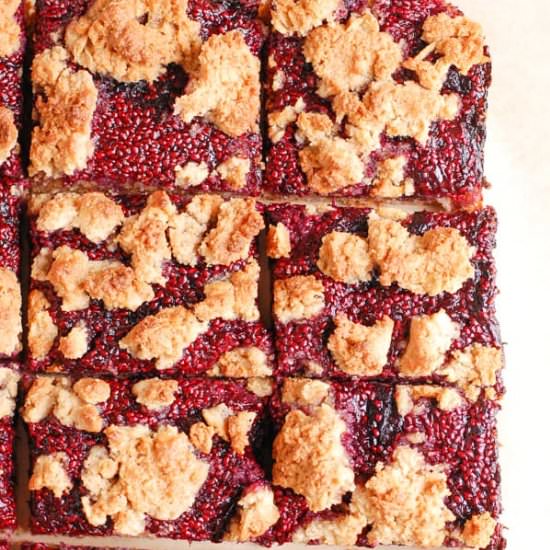 Berry Crumble Bars (GF, DF, Vegan)