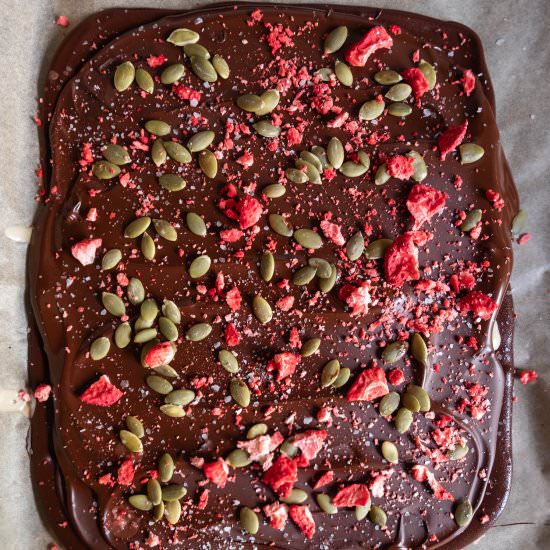 Seeded Chocolate Tahini Bark