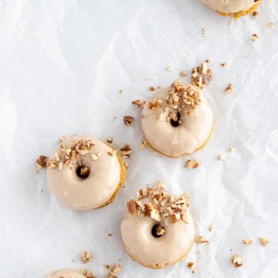 Pumpkin Donuts with Maple Glaze