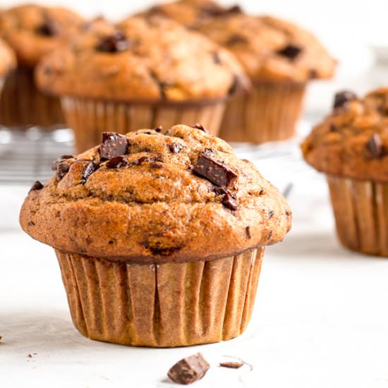 Pumpkin Banana Muffins (Dairy Free)