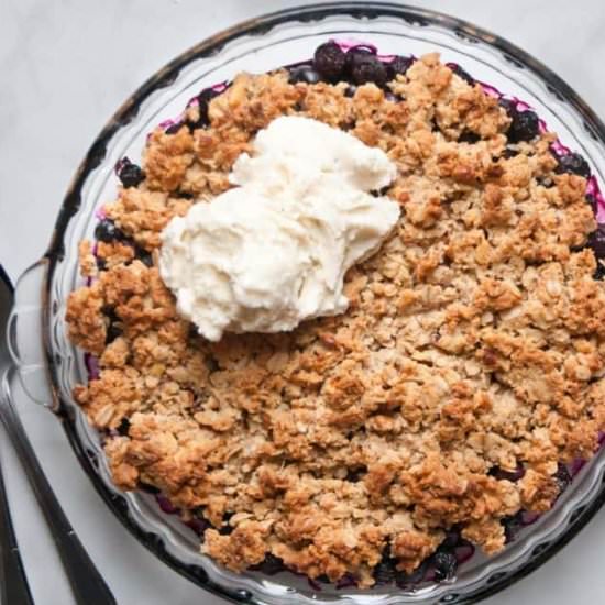 Healthy Blueberry Cobbler