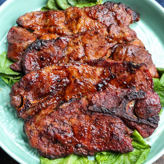 Barbecued Pork Steaks