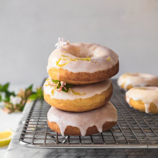 Zesty Baked Lemon Cake Donuts