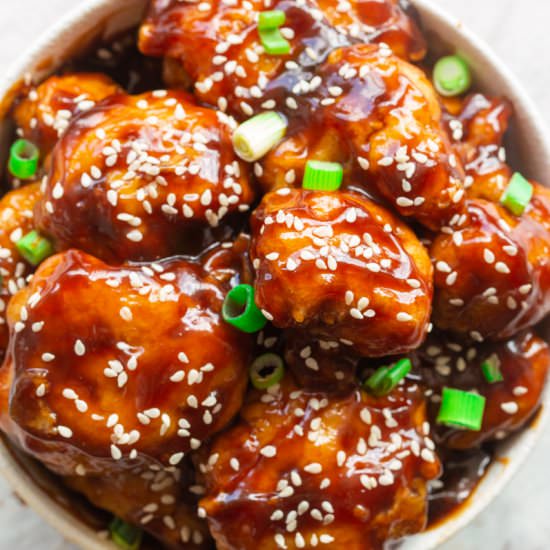 Sticky Sesame Cauliflower