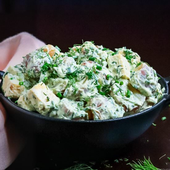 Creamy vegan potato salad
