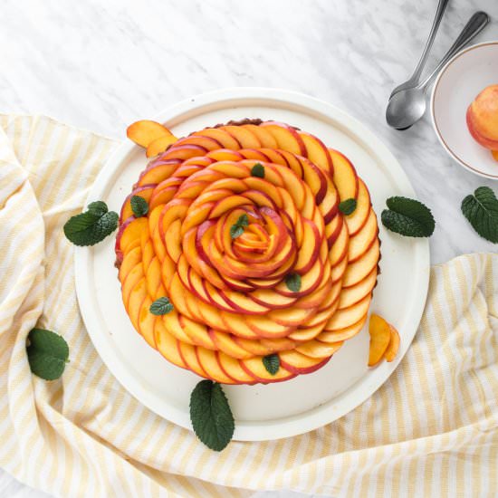 FRESH VEGAN NECTARINE “ROSE” TART