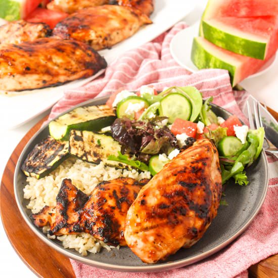 Watermelon Balsamic Glazed Chicken